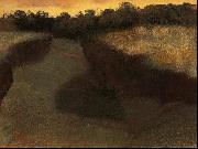 Edgar Degas Wheatfield and Row of Trees Norge oil painting reproduction